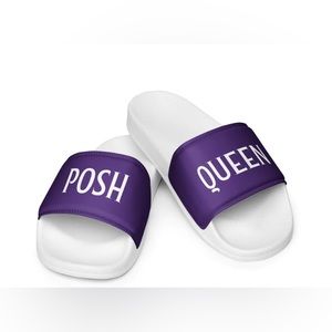 NIB Graphic "Posh Queen" Women's slides (Custom for Posh)